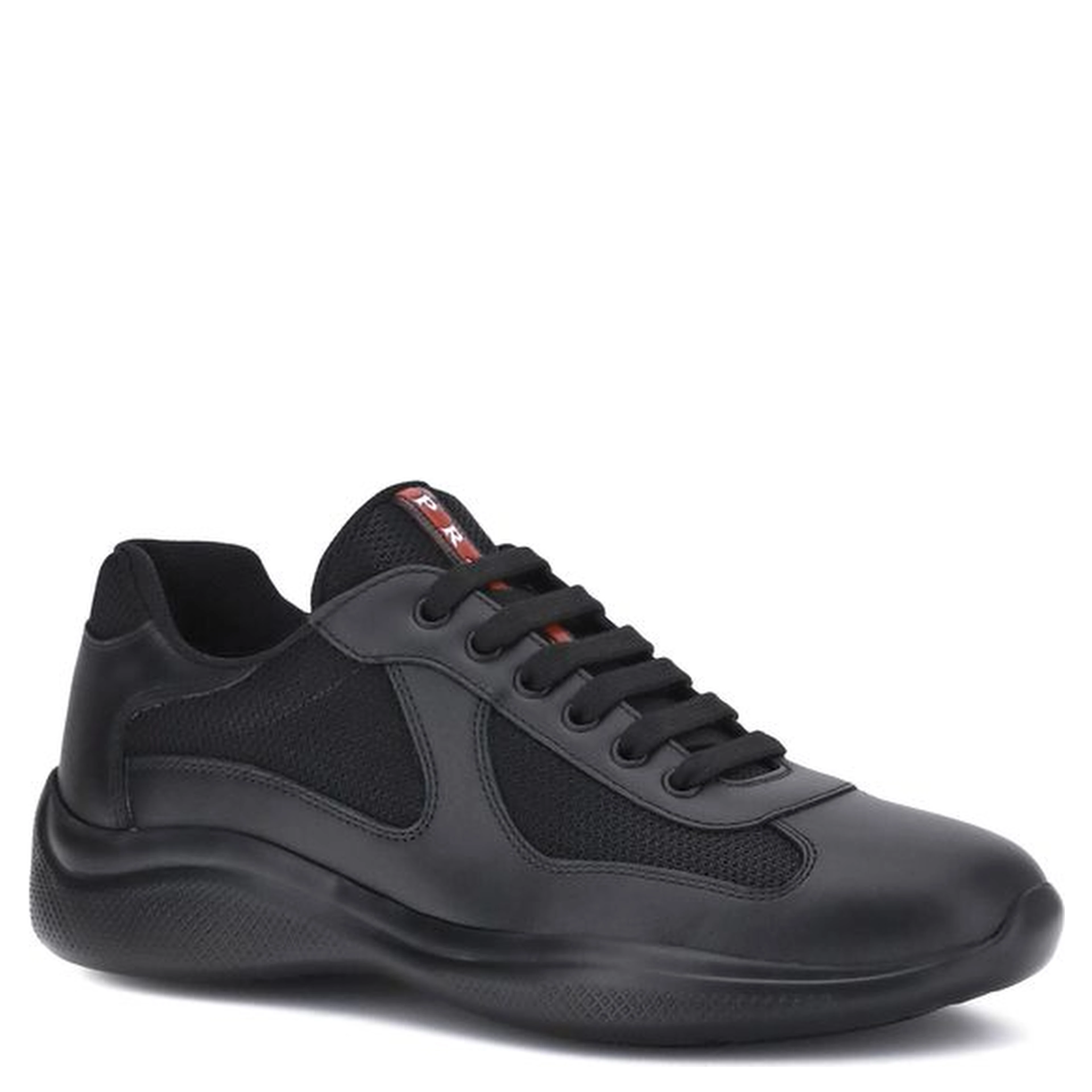 Black Calf Leather Bos Taurus Athletic Sneakers