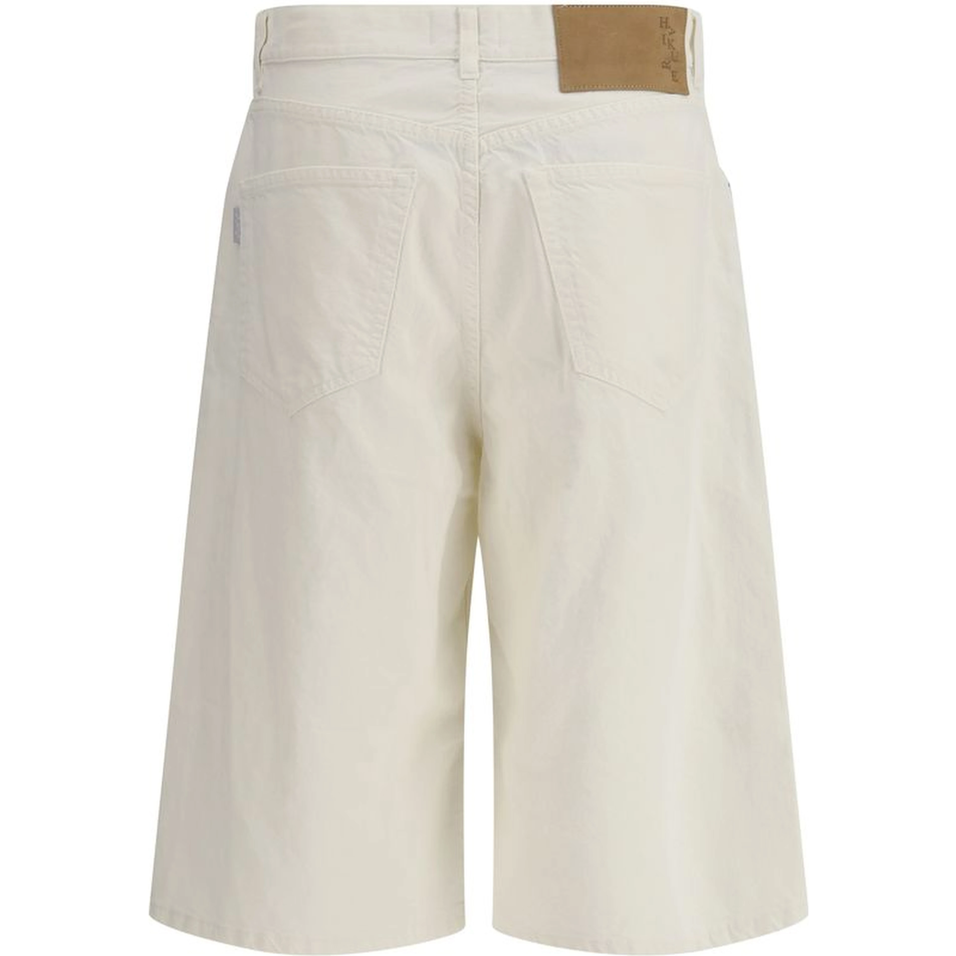 White Cotton Bermuda Shorts