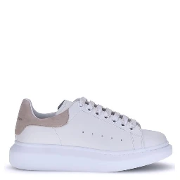 White Calf Leather Bos Taurus Platform Sneakers