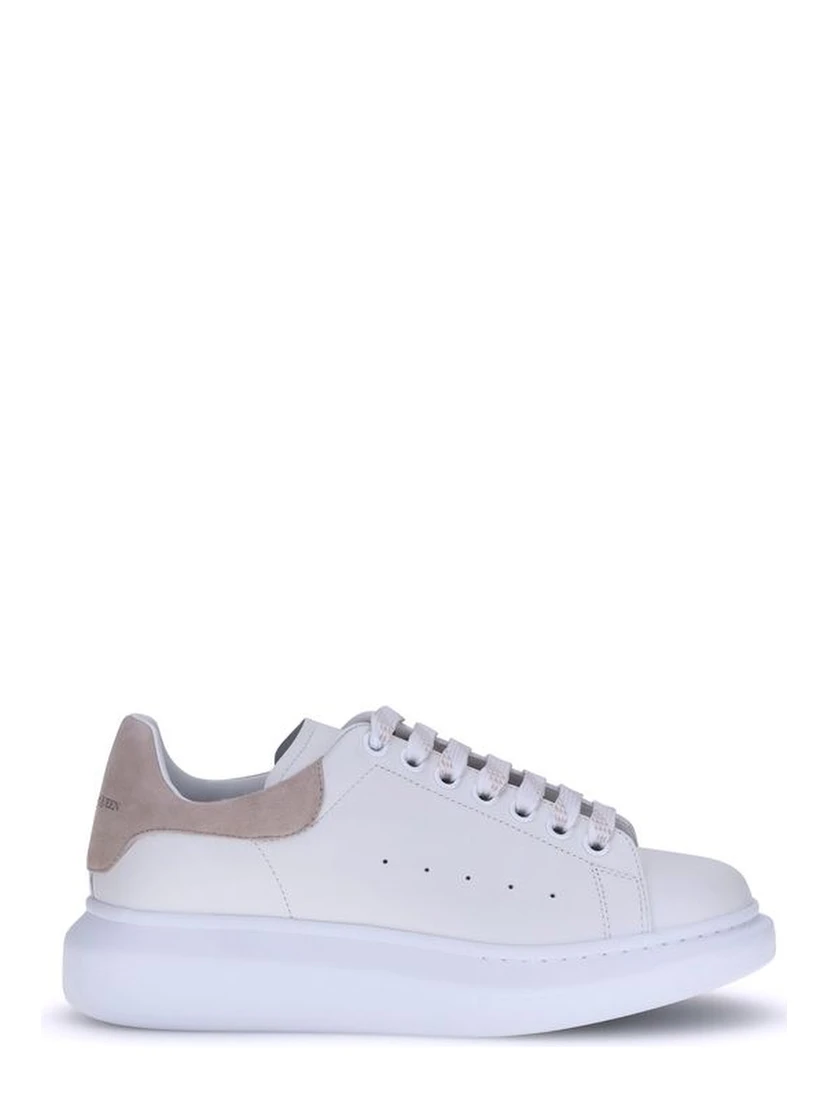 White Calf Leather Bos Taurus Platform Sneakers