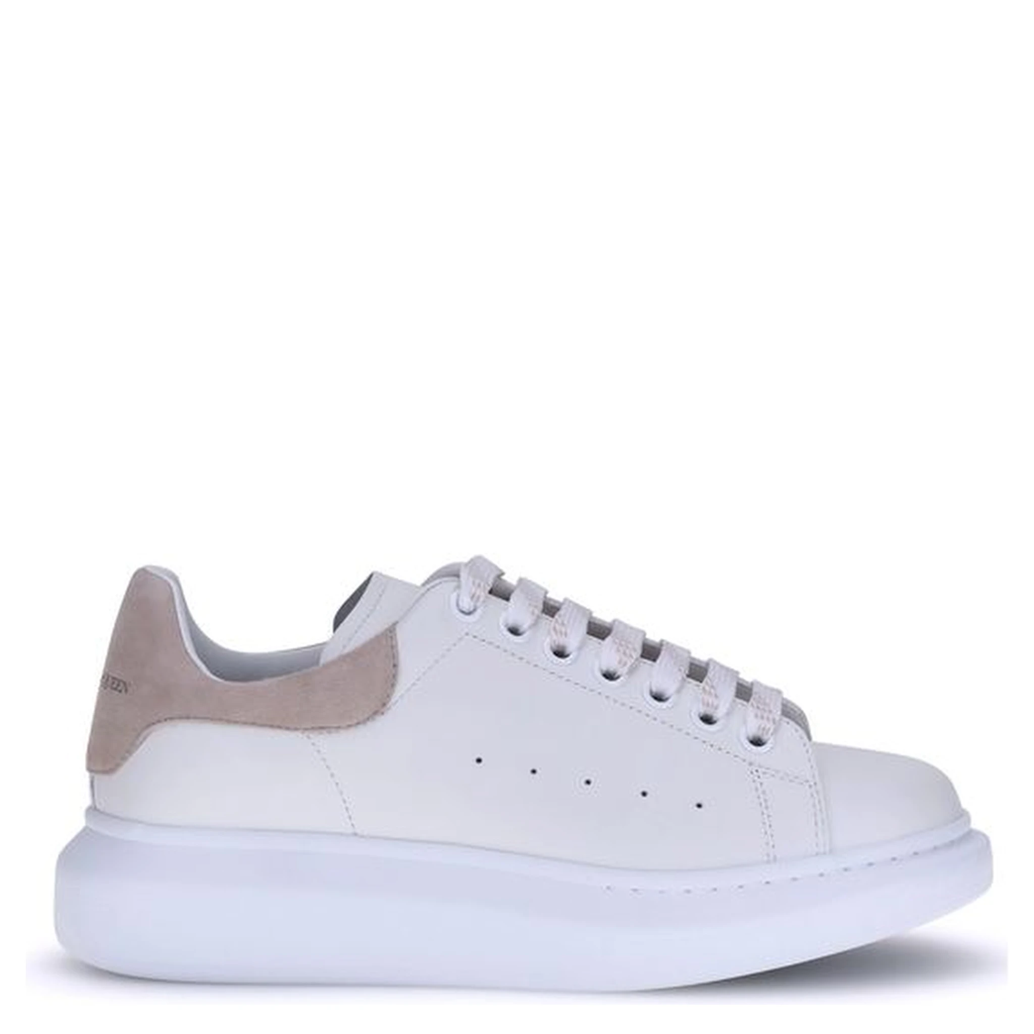 White Calf Leather Bos Taurus Platform Sneakers