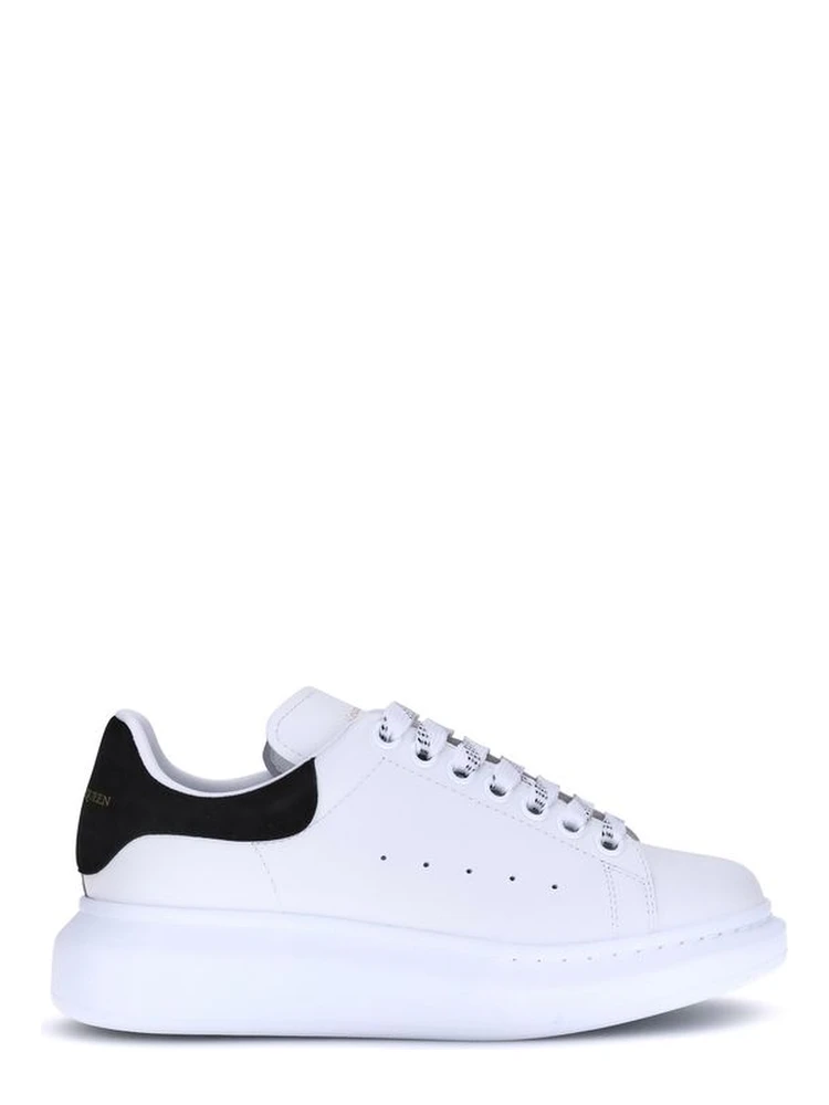 White Calf Leather Bos Taurus Platform Sneakers