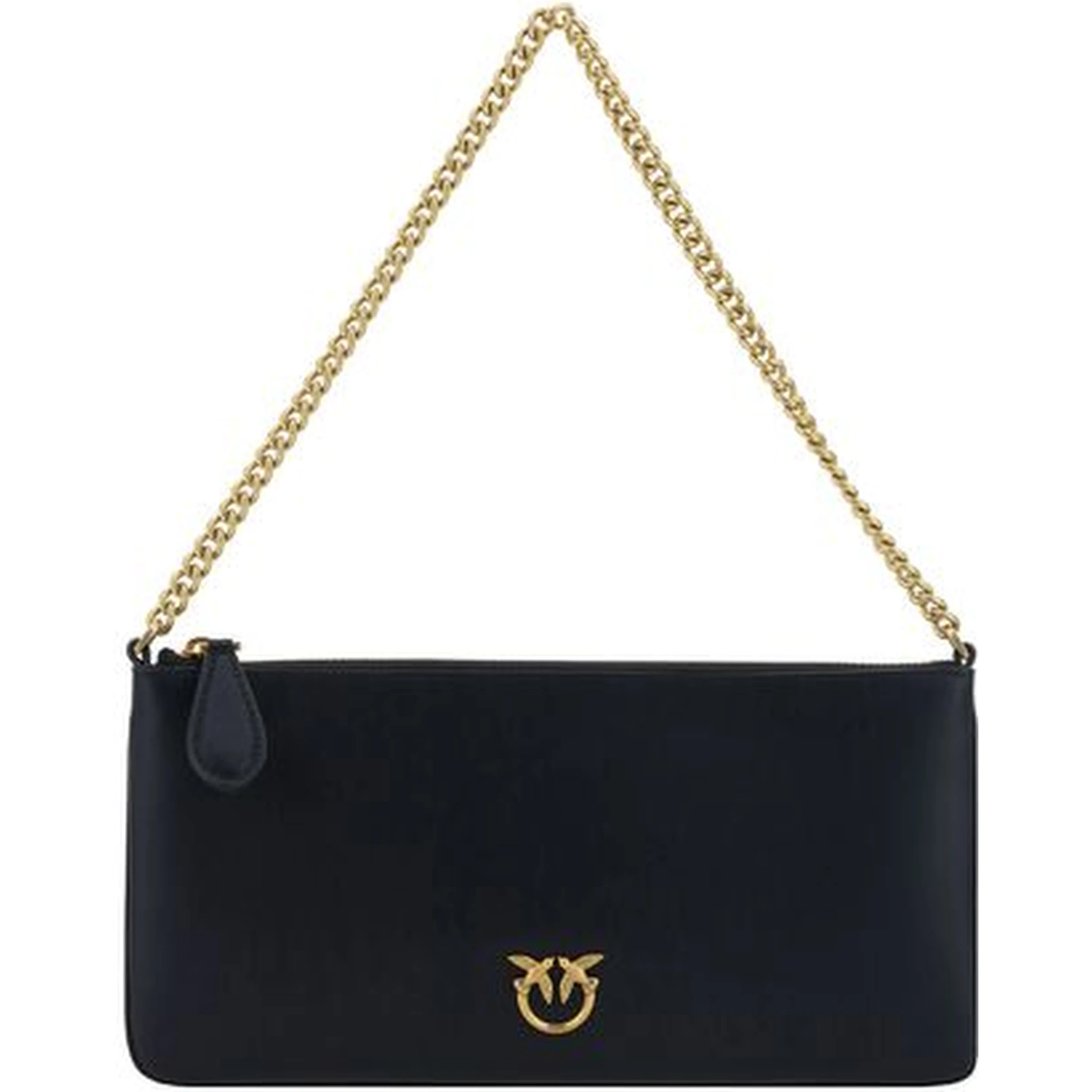 حقيبة كتف بوس توروس من جلد العجل الأسود