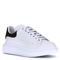 White Calf Leather Bos Taurus Platform Sneakers