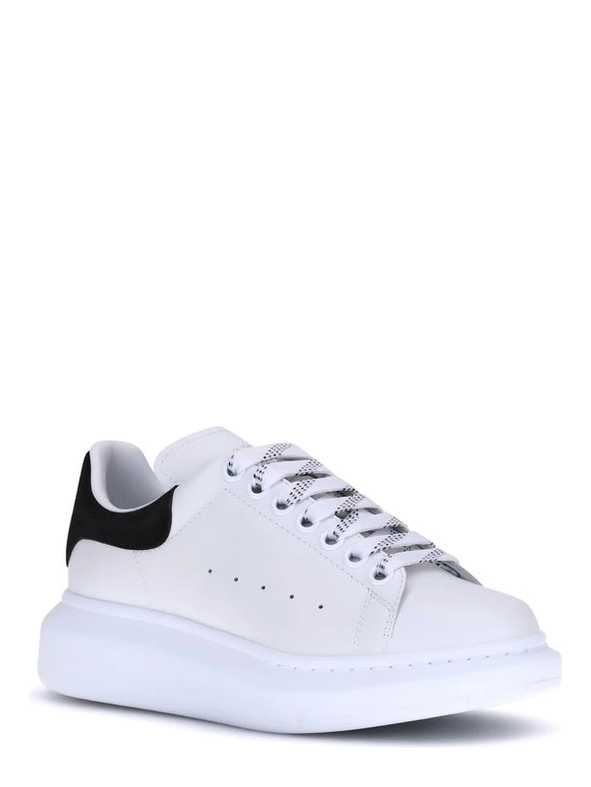 White Calf Leather Bos Taurus Platform Sneakers