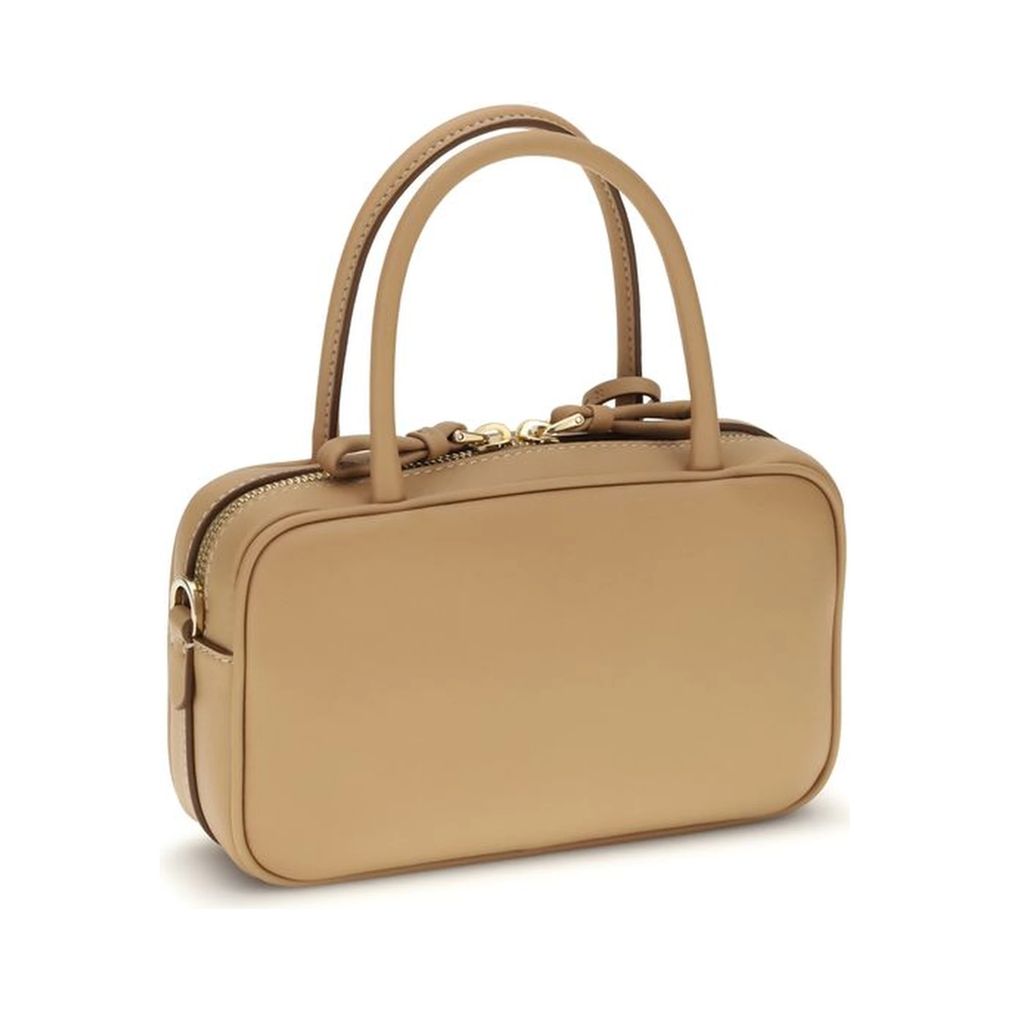 Beige Calf Leather Bos Taurus Handbag