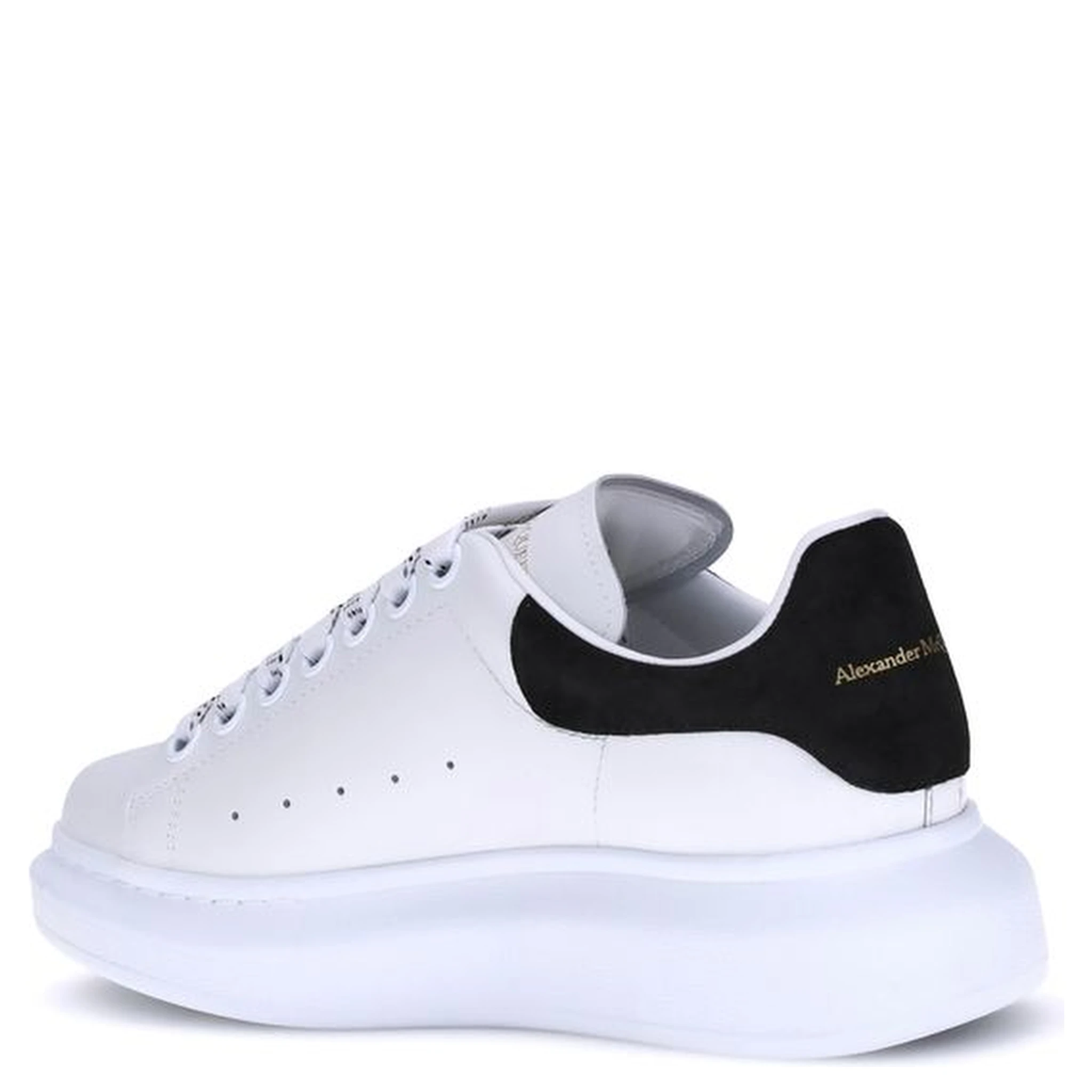 White Calf Leather Bos Taurus Platform Sneakers