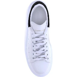 White Calf Leather Bos Taurus Platform Sneakers