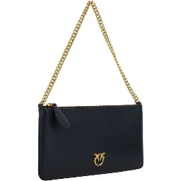 حقيبة كتف بوس توروس من جلد العجل الأسود