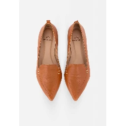 Brown Leather Ballerinas Butia – Women’S Pointed-Toe Flat Shoes