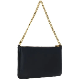 حقيبة كتف بوس توروس من جلد العجل الأسود