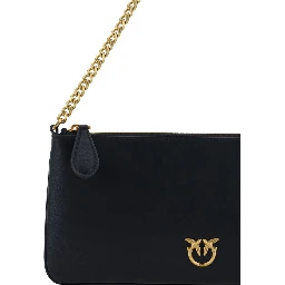 حقيبة كتف بوس توروس من جلد العجل الأسود