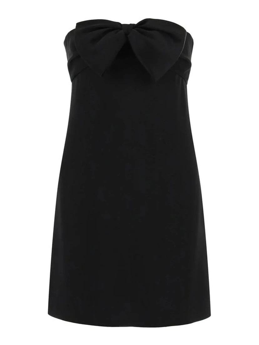 Black Acetate Casual Dress