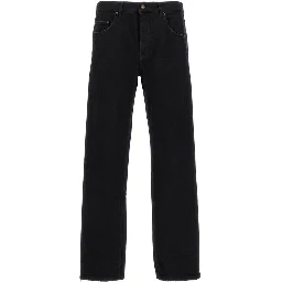 Black Cotton Relaxed Fit Jeans
