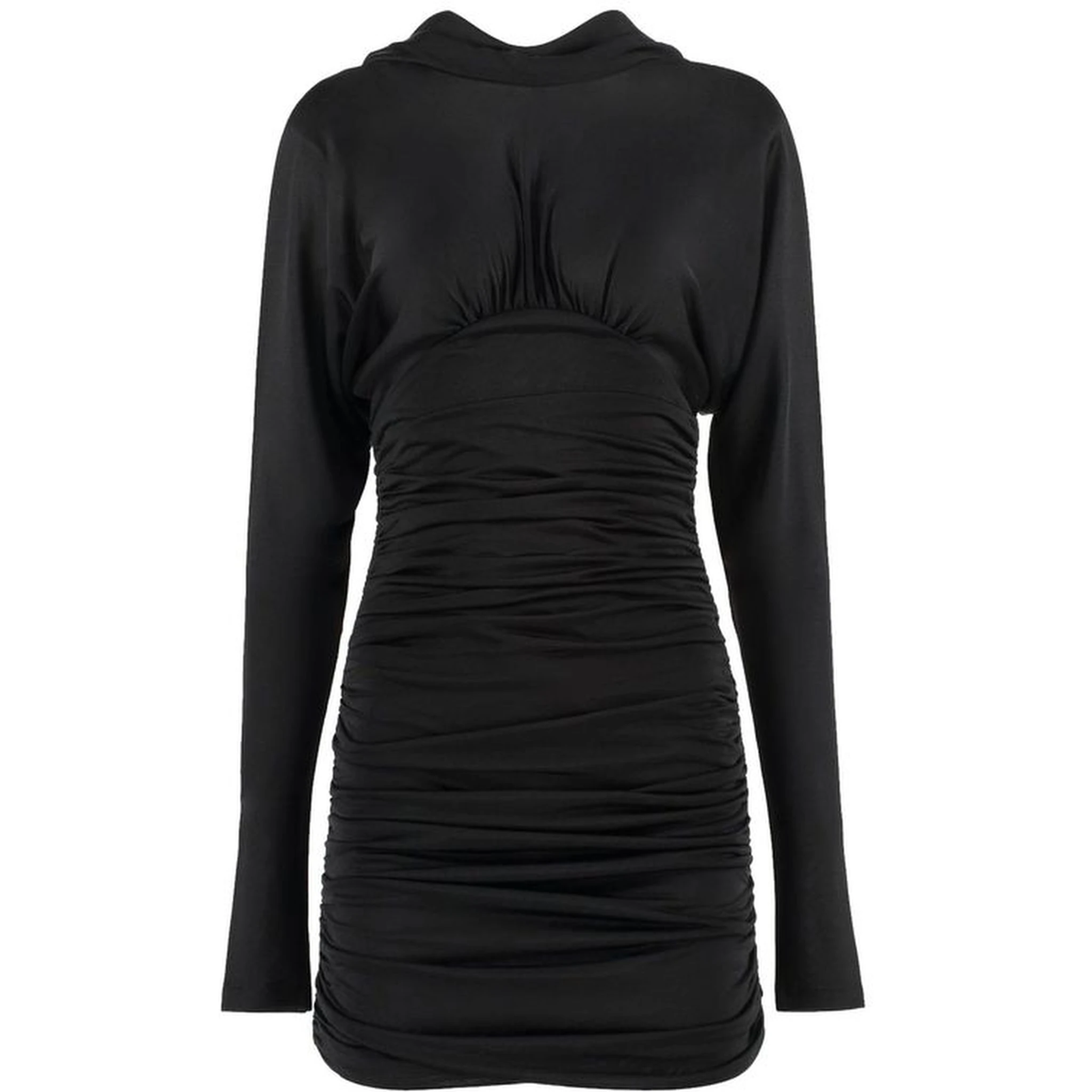 Black Viscose Casual Dress