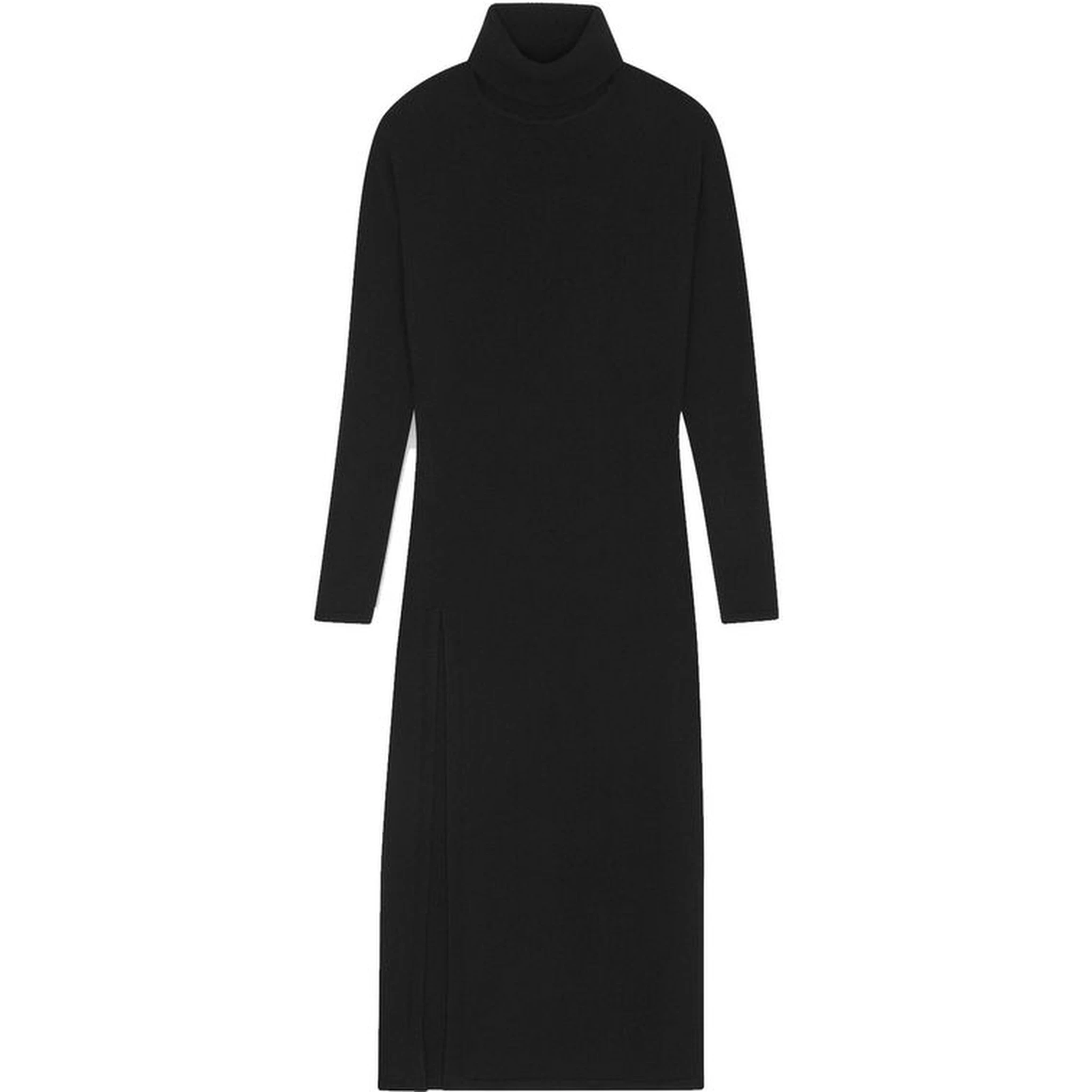 Black Cashmere Casual Dress