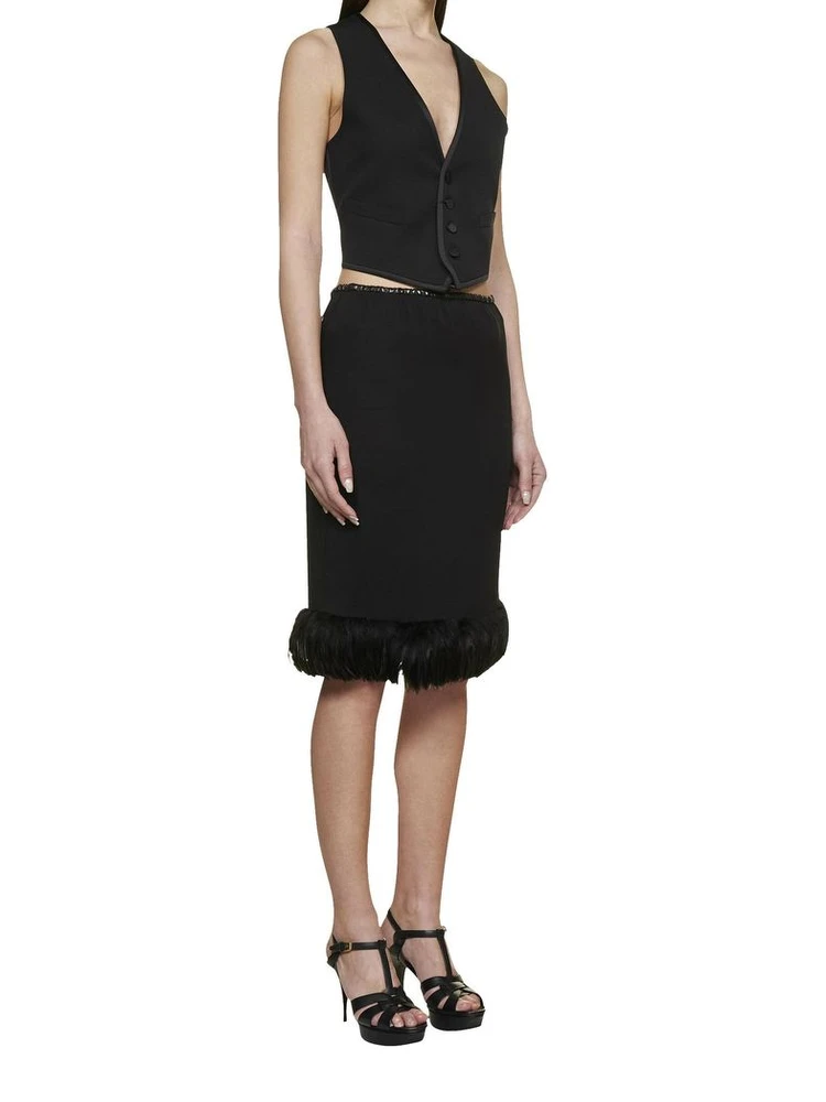 Black Silk Midi Skirt alternative