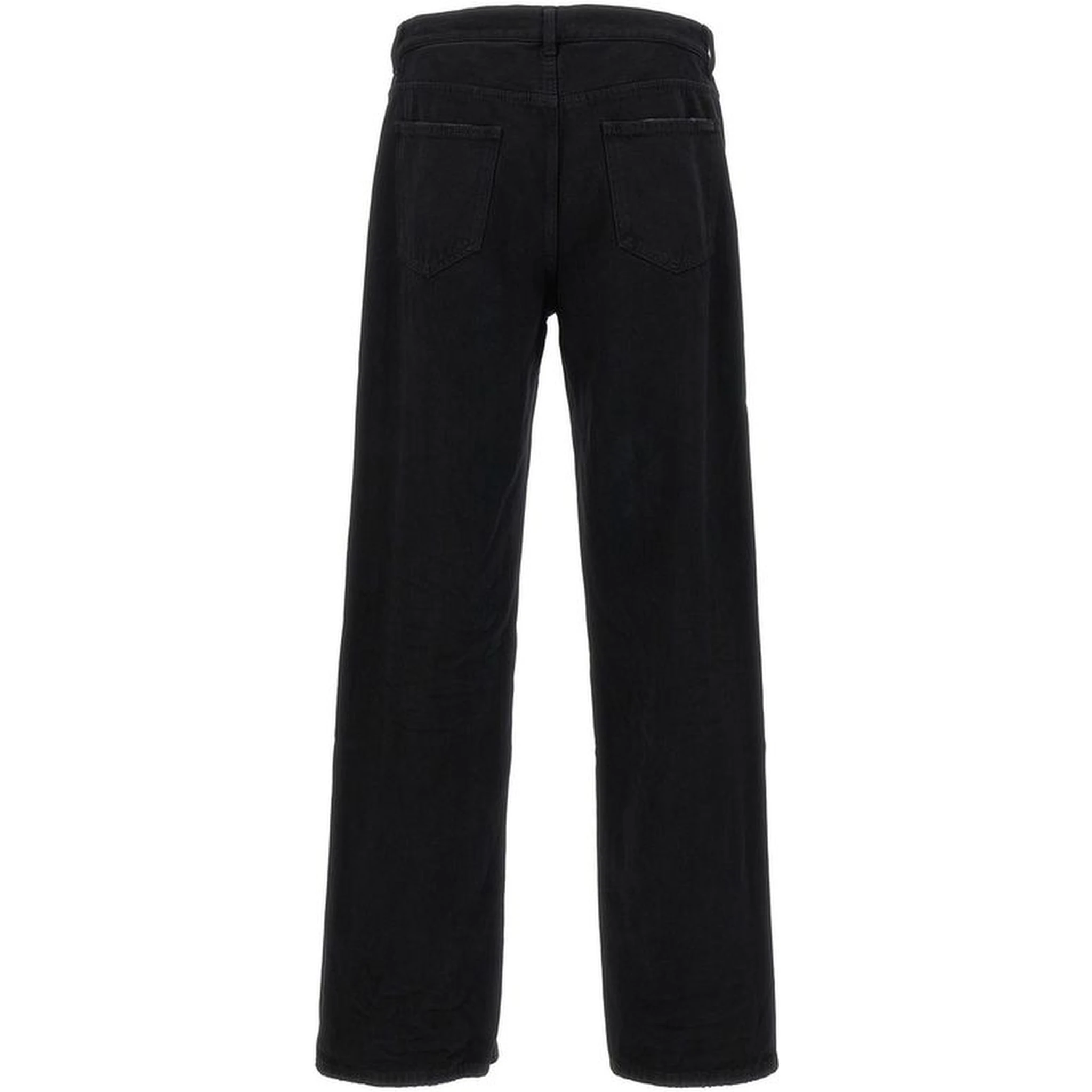 Black Cotton Relaxed Fit Jeans