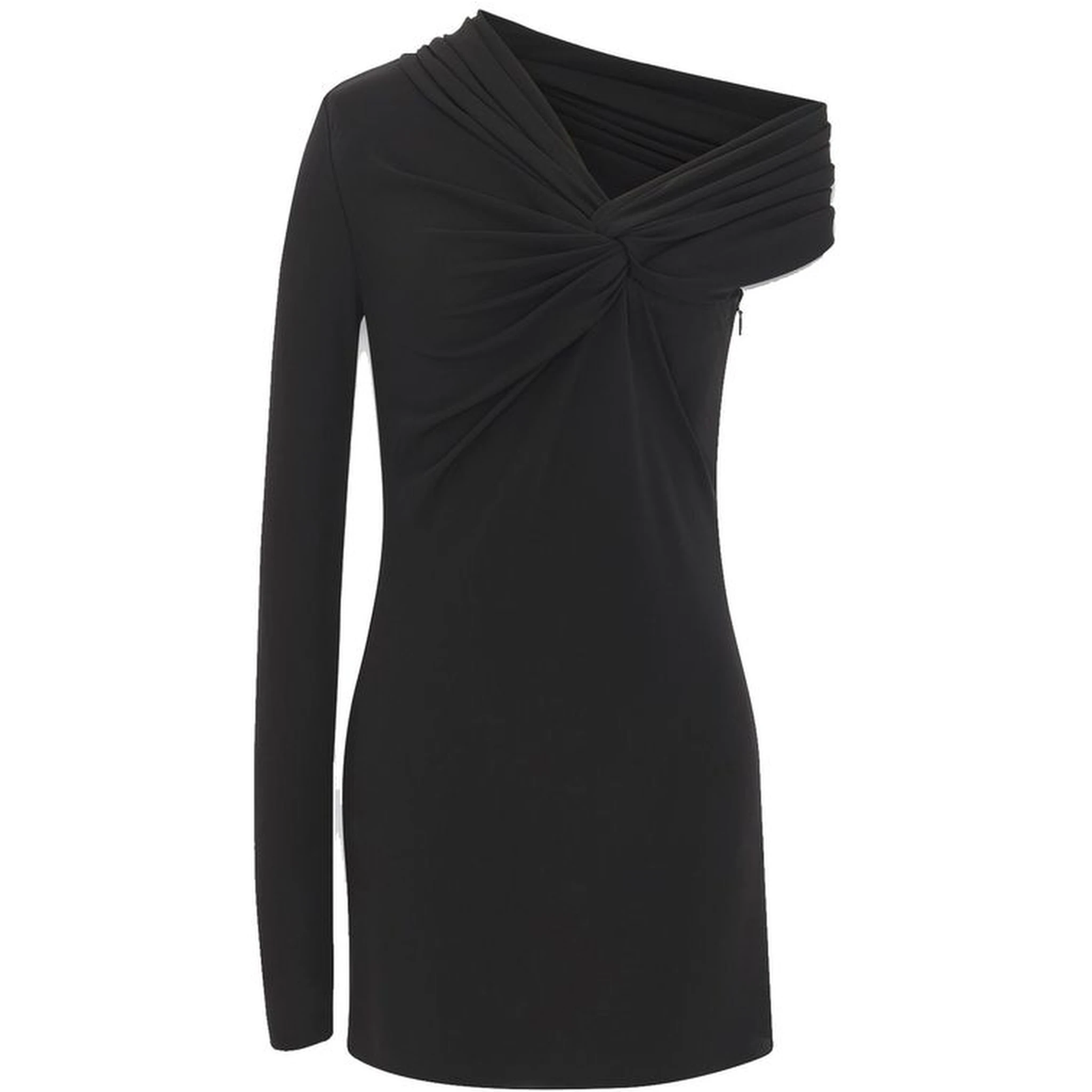 Black Viscose Casual Dress