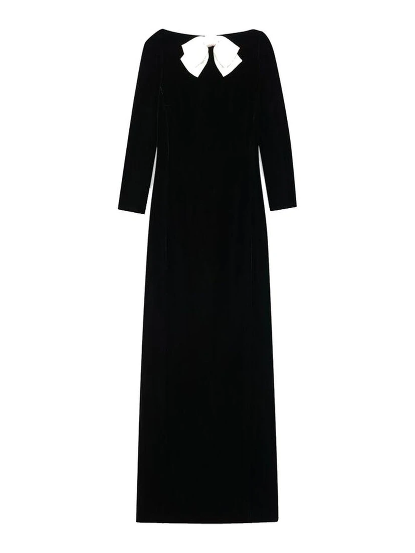 Black Viscose Casual Dress