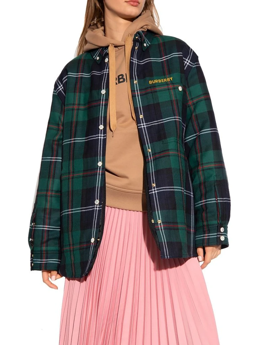 Bicolor Wool Pattern Shirt