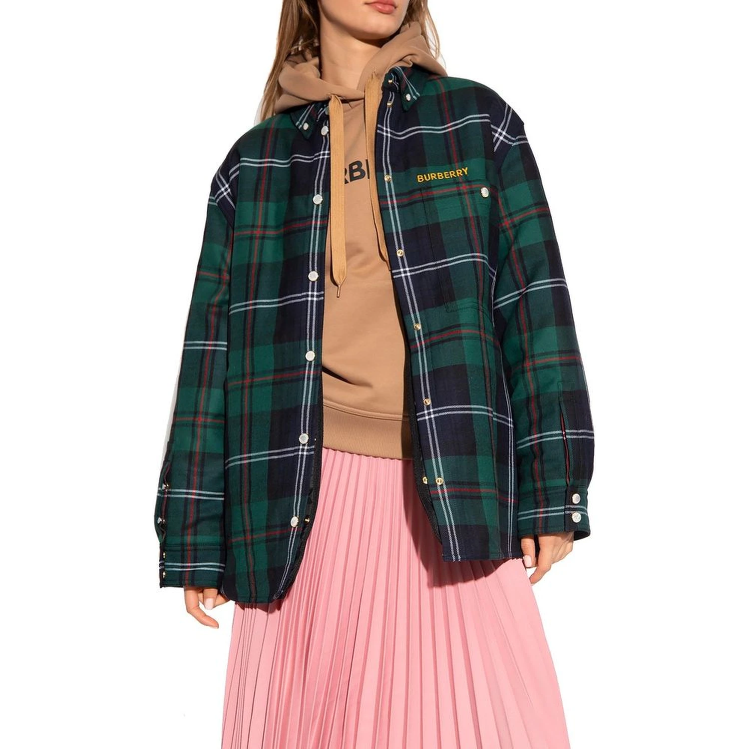 Bicolor Wool Pattern Shirt