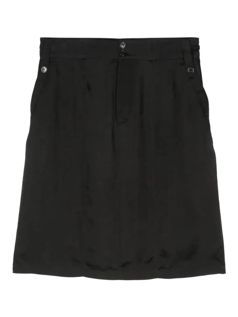 Black Copper Midi Skirt