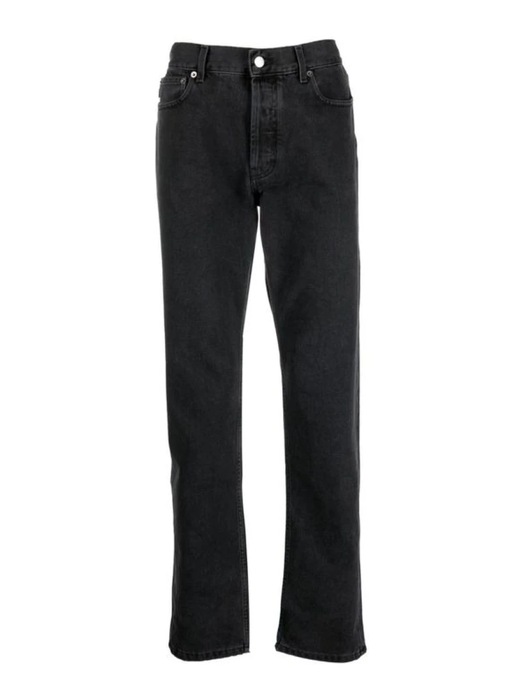 Black Cotton Slim Fit Jeans