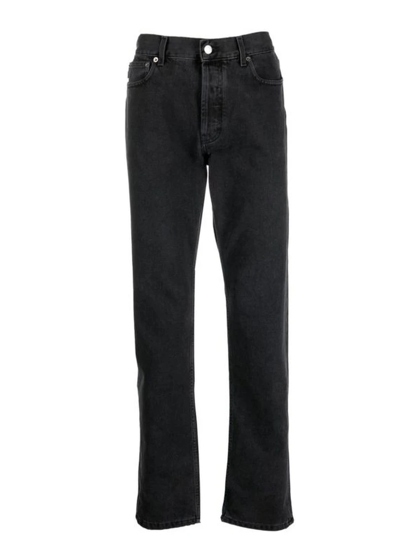 Black Cotton Slim Fit Jeans