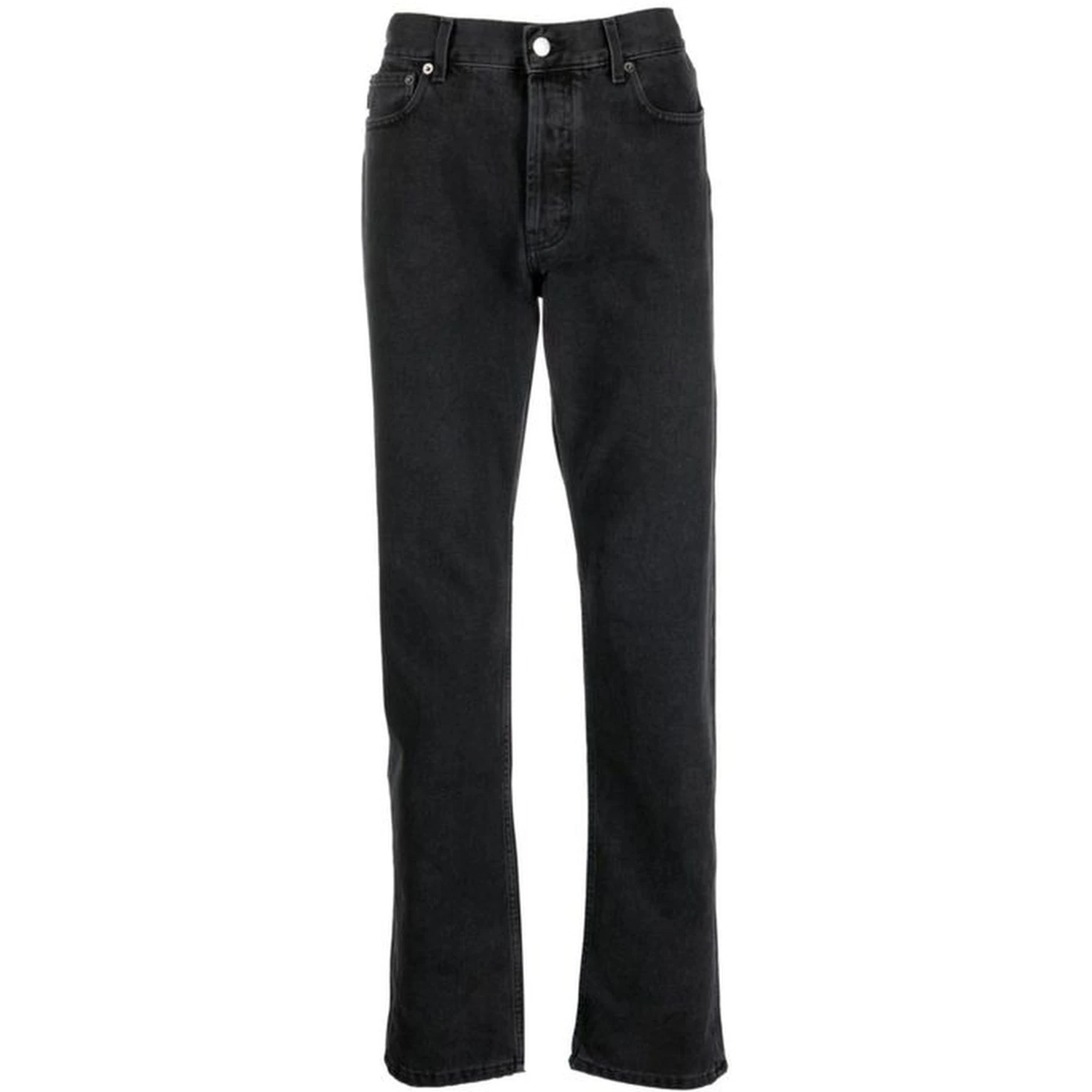 Black Cotton Slim Fit Jeans