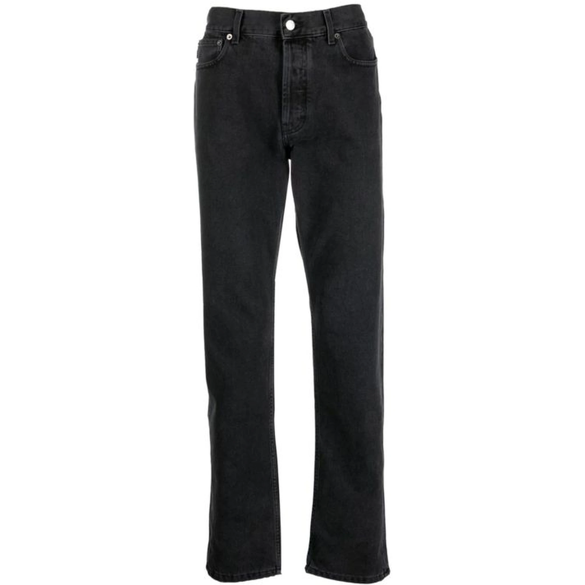 Black Cotton Slim Fit Jeans