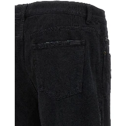 Black Cotton Relaxed Fit Jeans