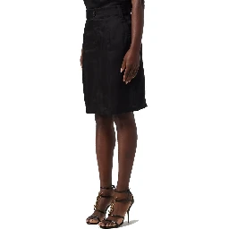 Black Copper Midi Skirt