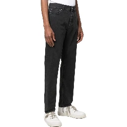 Black Cotton Slim Fit Jeans