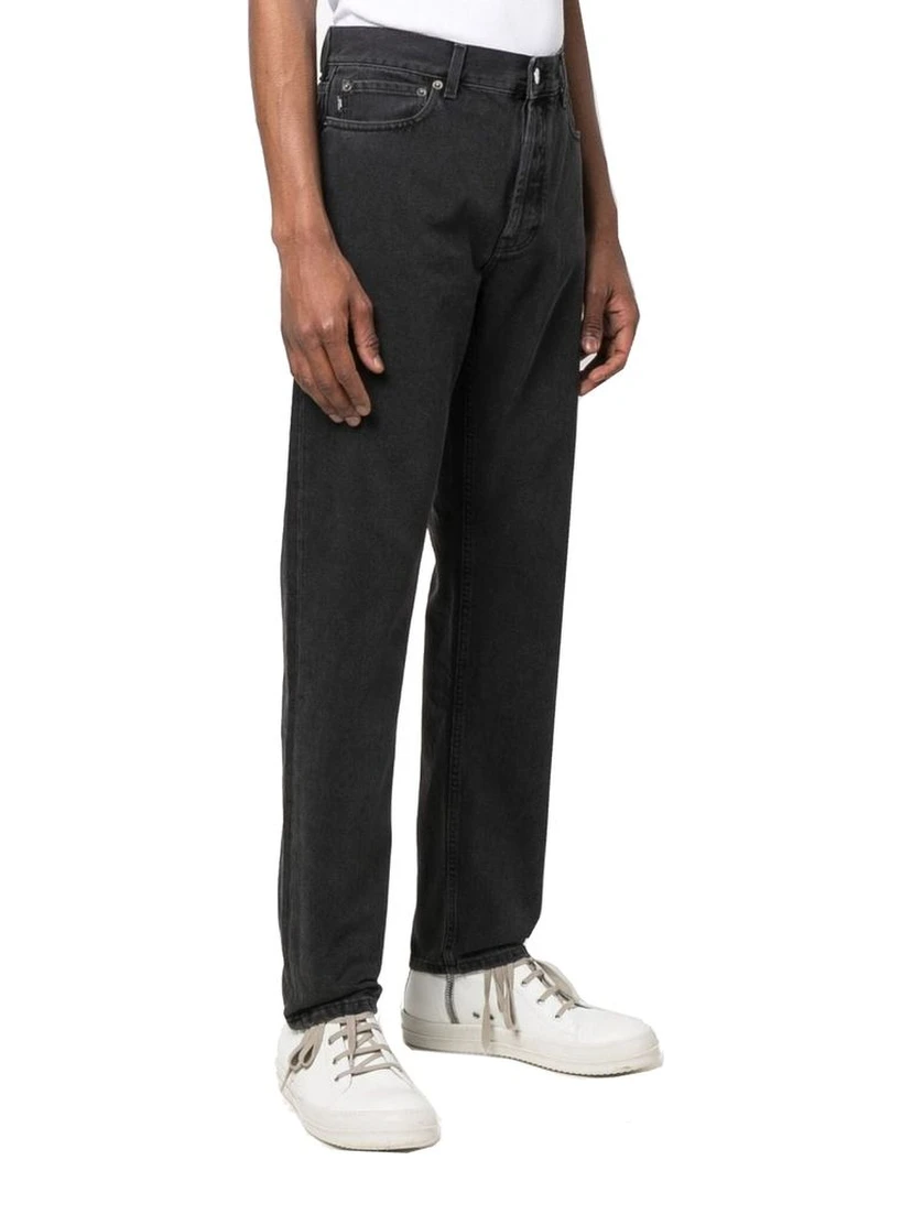 Black Cotton Slim Fit Jeans