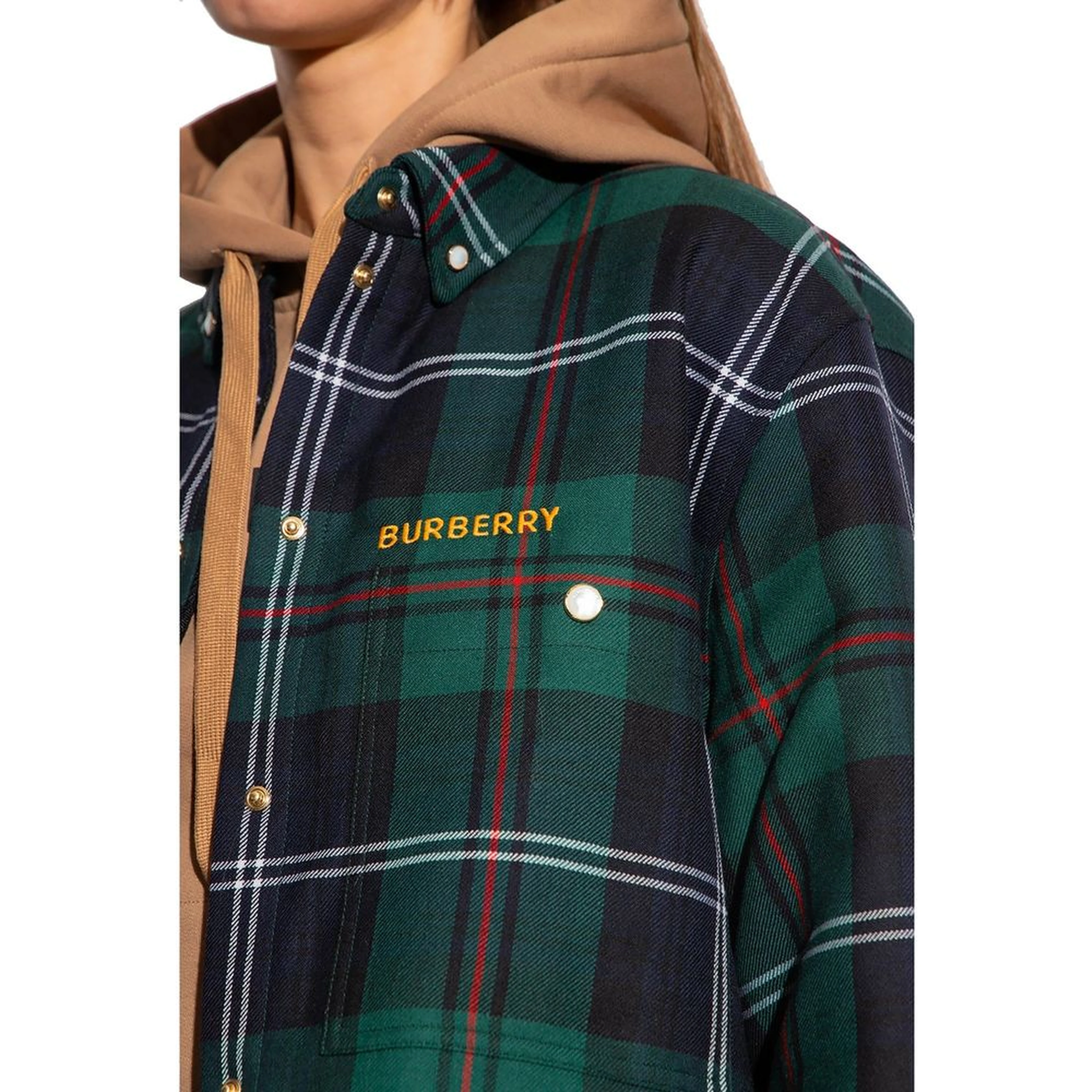 Bicolor Wool Pattern Shirt