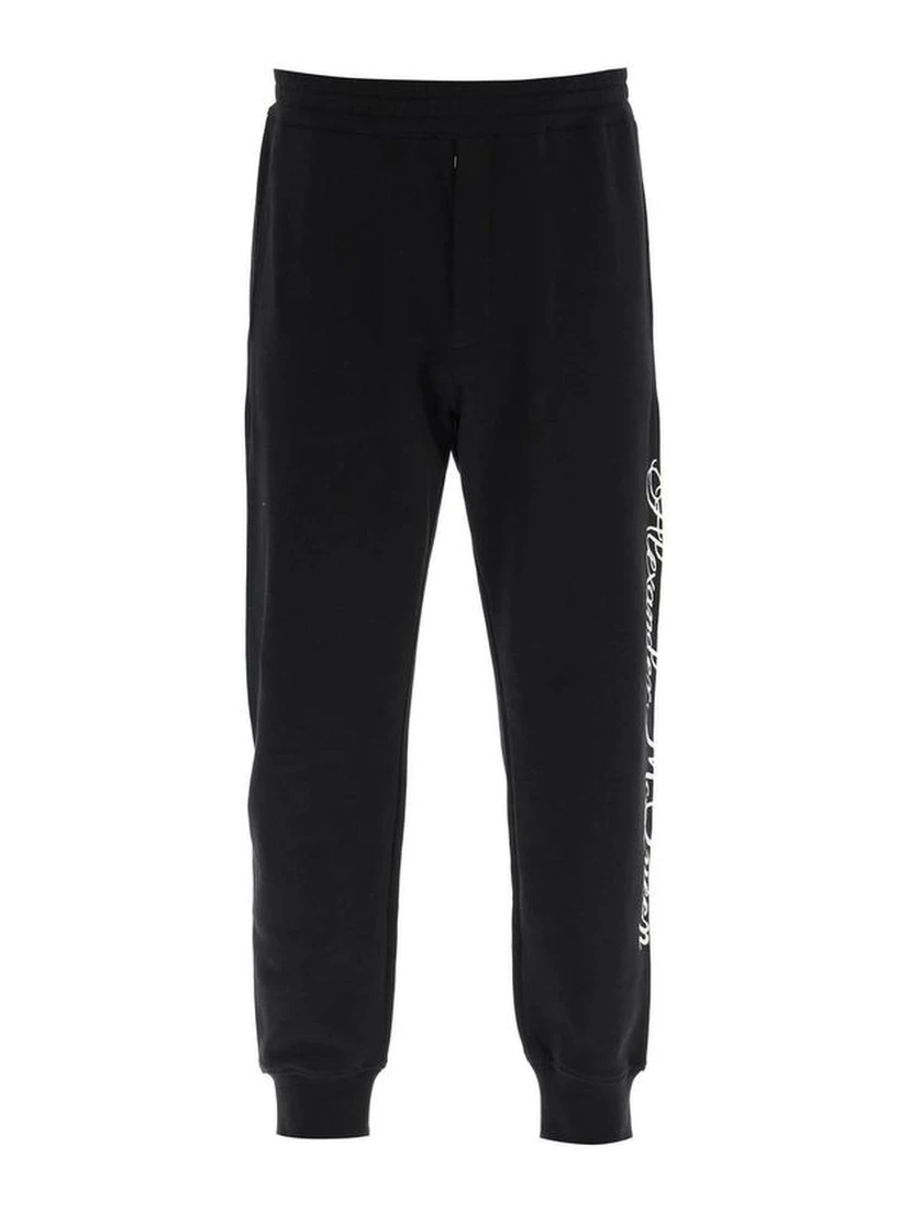 Black Cotton Athletic Pants