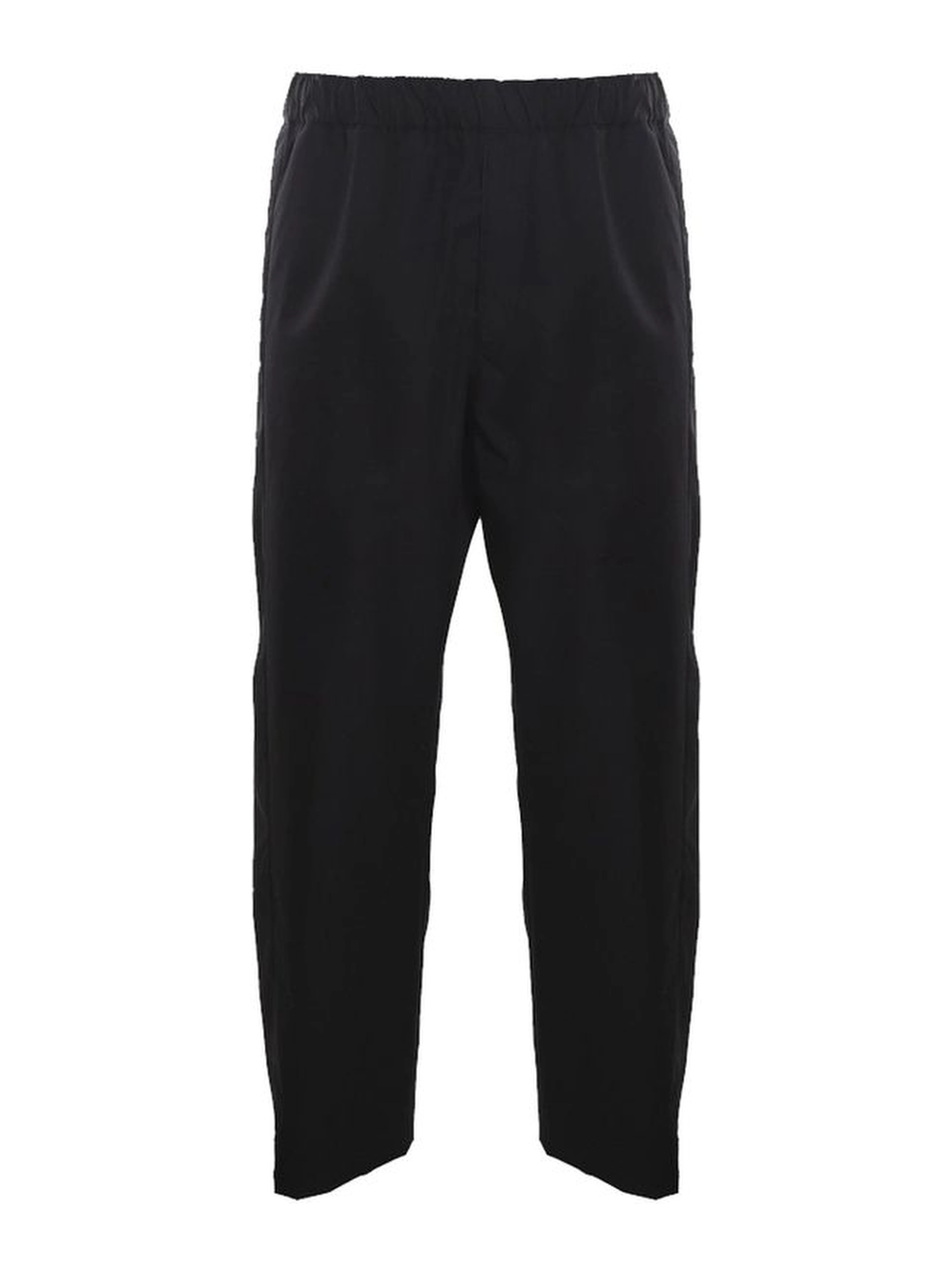 Black Cotton Casual Pants