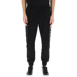 Black Cotton Athletic Pants