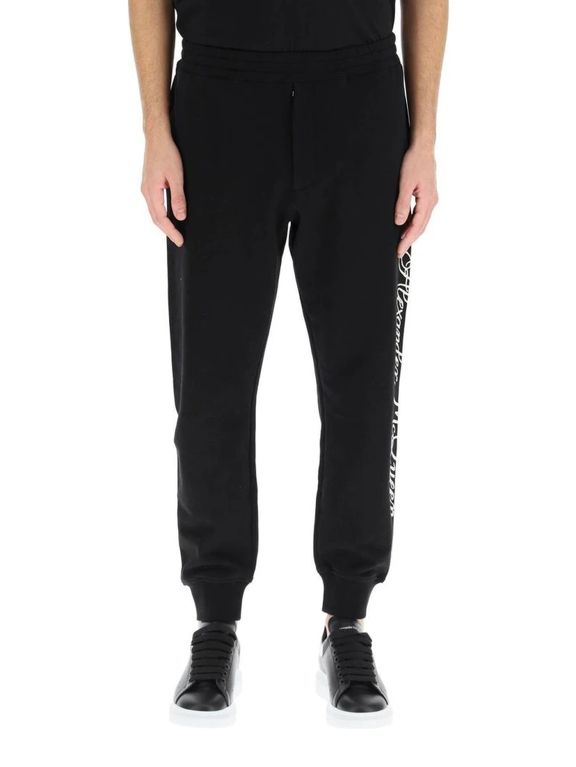 Black Cotton Athletic Pants