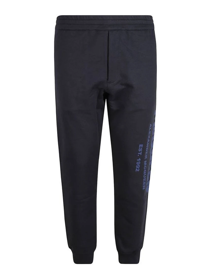 Blue Cotton Joggers (Workout Pants)