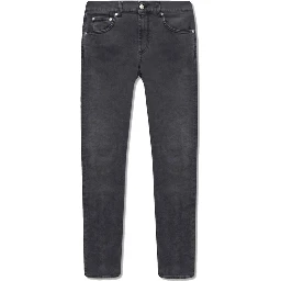 Black Cotton Skinny Jeans
