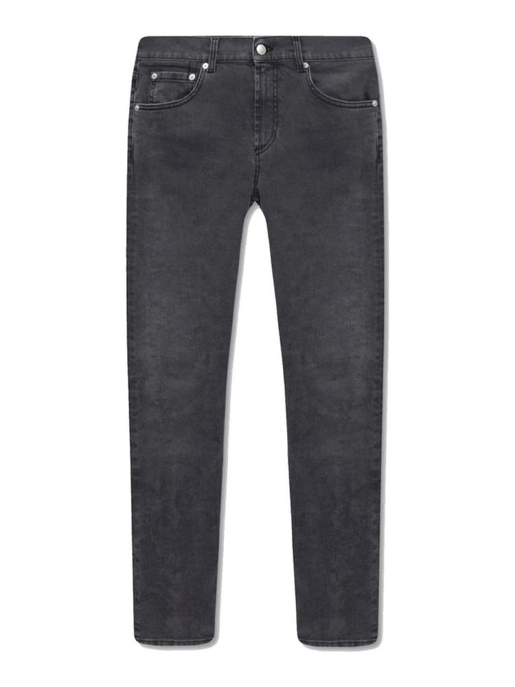 Black Cotton Skinny Jeans