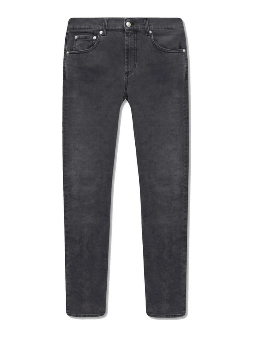Black Cotton Skinny Jeans