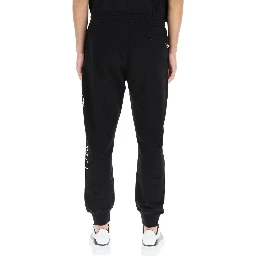 Black Cotton Athletic Pants