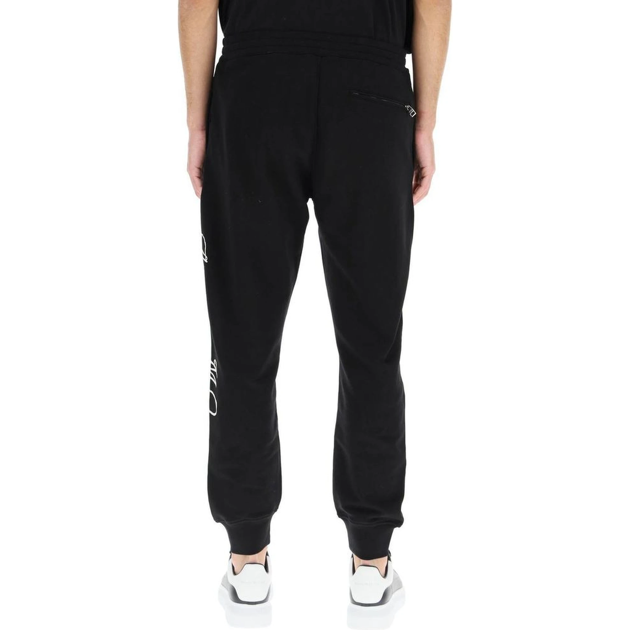 Black Cotton Athletic Pants