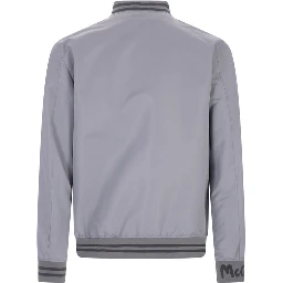 Gray Polyester Bomber