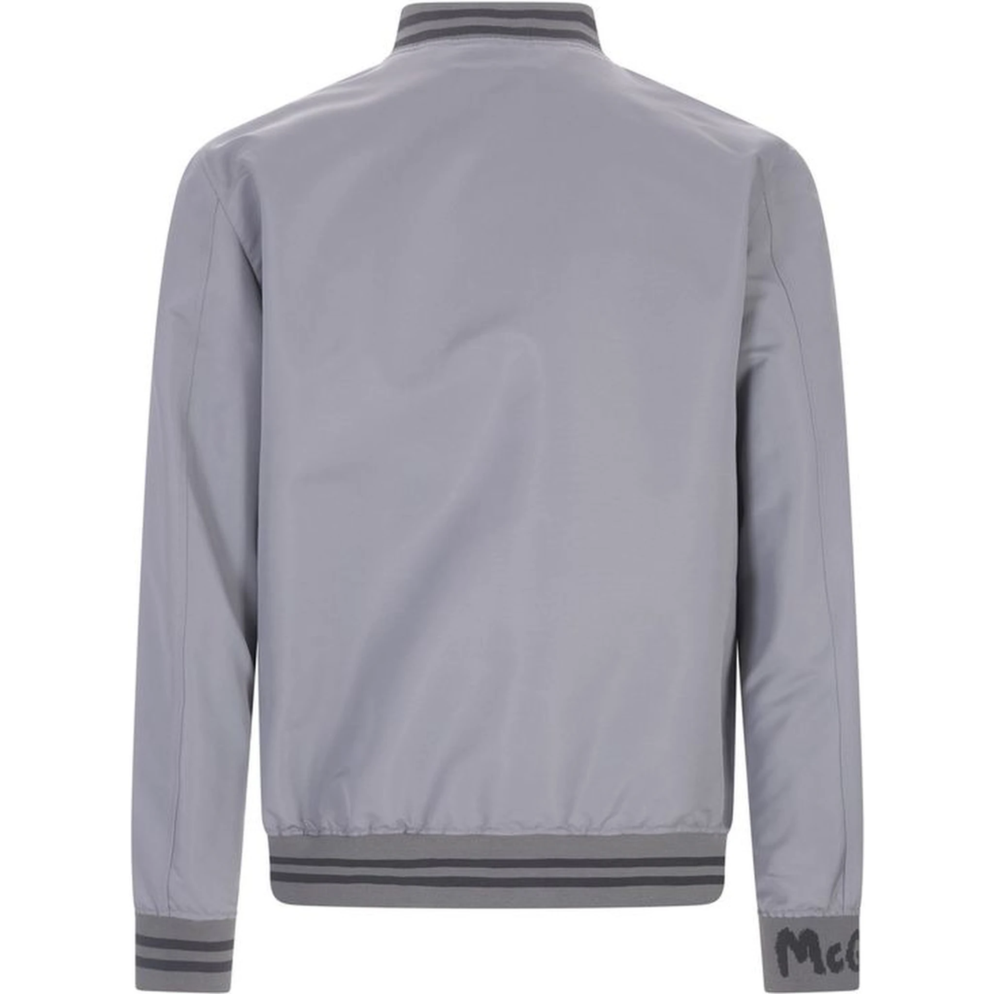 Gray Polyester Bomber