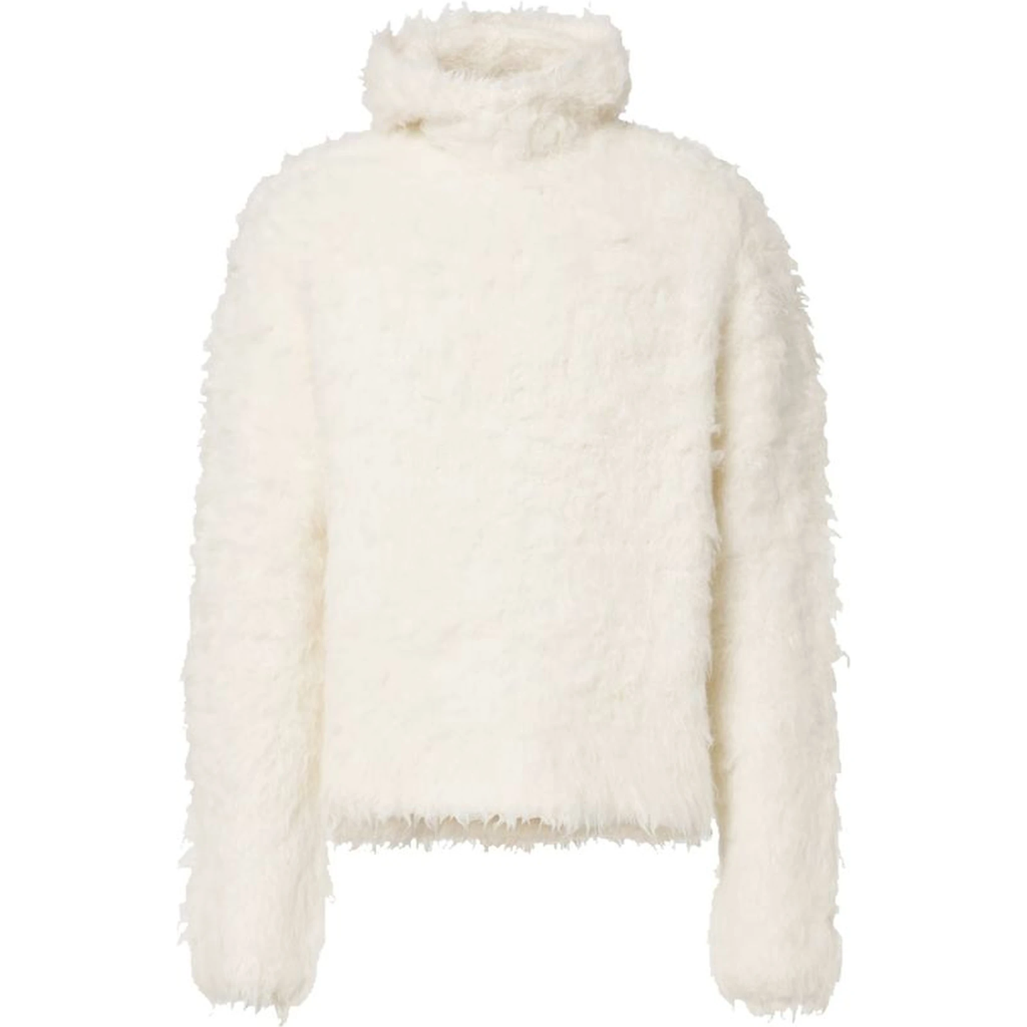 White Alpaca Leather Sweatshirt