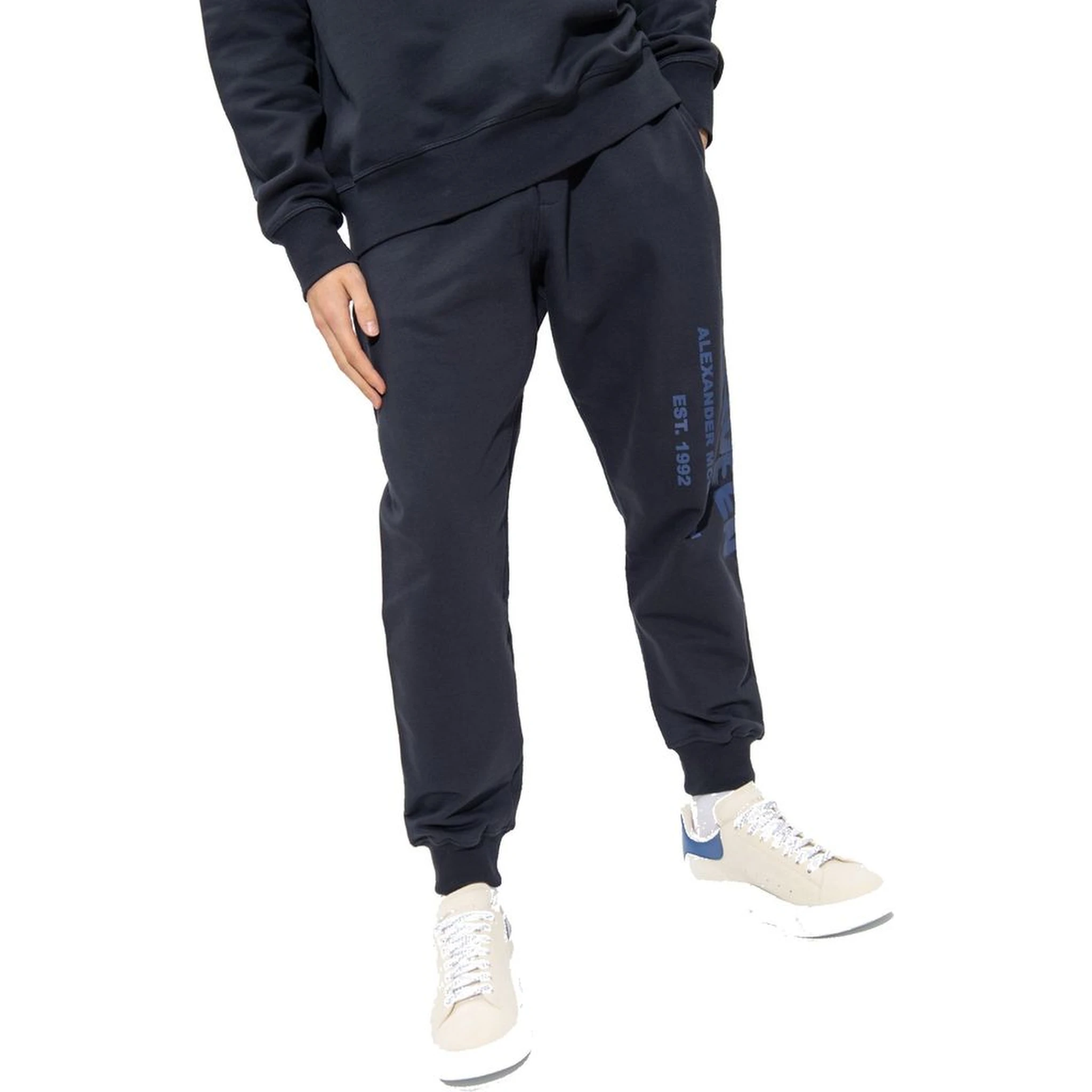 Blue Cotton Joggers (Workout Pants)